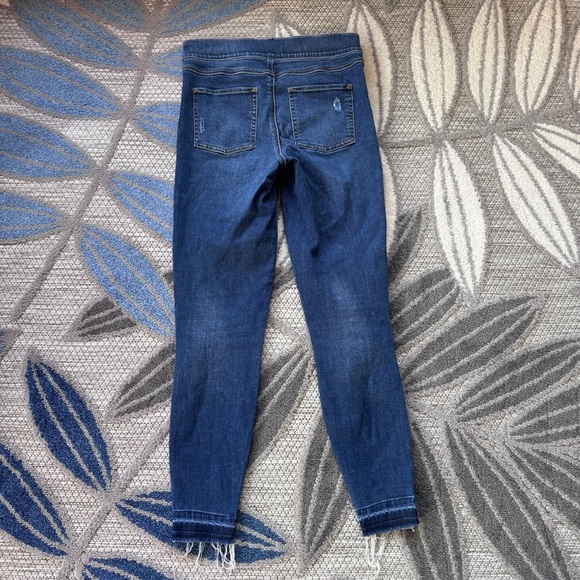 Spanx Women's Medium Wash Denim Distressed Legging Ankle Skinny‎ Size Small - Picture 2 of 7